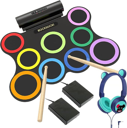 ROCKSOCKI Electric Drum Set 9-Pad With Headphone